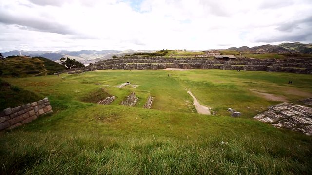  Inca city Sacsayhuaman in the Inka city Cusco in Peru. 