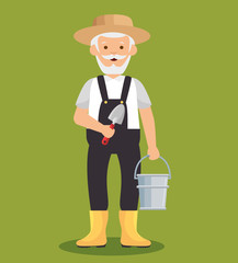gardener avatar character icon vector illustration design