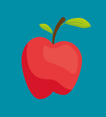 apple fresh fruit icon vector illustration design
