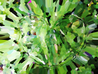 Abstract texture various dimension style with abstract heart shape at center background