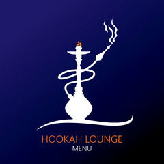 Fototapeta na wymiar Hookah Lounge Bar Menu, Nargile, Nargila, hubble bubble (Vector Art)