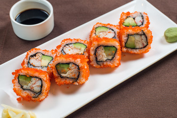 roll are served on the table with