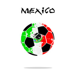 Obraz premium Flag of Mexico as an abstract soccer ball