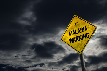 Malaria Warning Sign With Copy Space