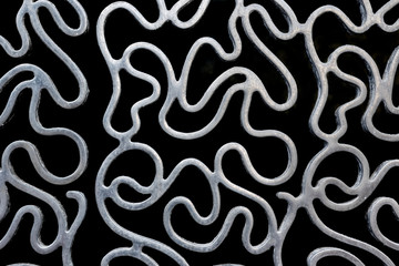 Abstract Squiggly Metal Pattern