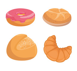 delicious bread isolated icon vector illustration design