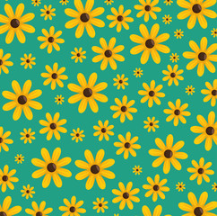 Fototapeta na wymiar cute flowers pattern background vector illustration design