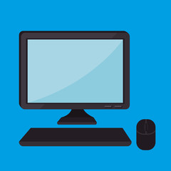 computer desktop monitor icon vector illustration design
