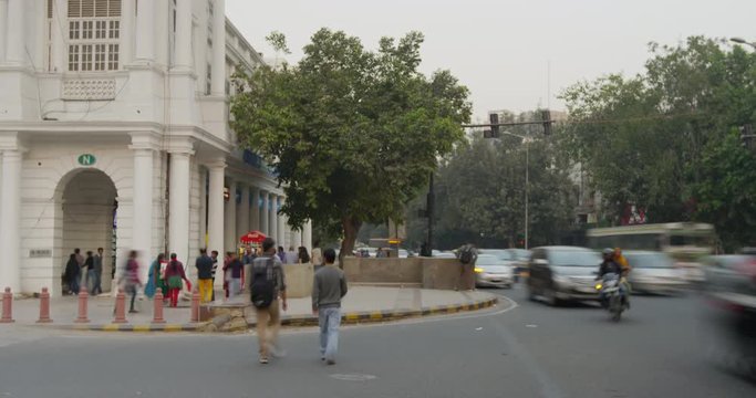 Time Lapse of Connaught Place in New Delhi, India