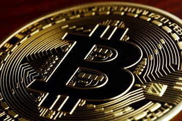 Fototapeta na wymiar Bitcoin currency macro