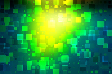 Bright yellow green glowing various tiles background