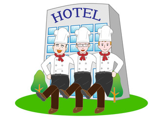 ホテルのコックのエクササイズ