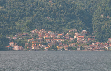 Lake Como and the town around the middle of the lake.