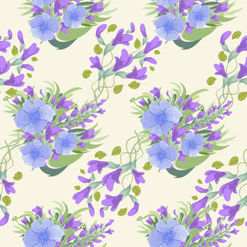 Seamless floral background for easy making seamless pattern © Big Pearl