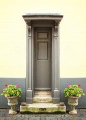 The old house door represent the house decoration and construction concept related idea.