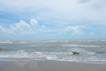 sea at Chao Samran Beach,Phetchaburi province,thailand