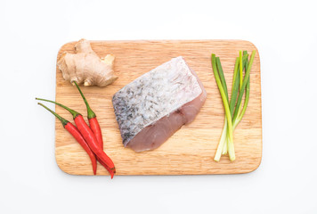 fresh snapper fish with ingredient