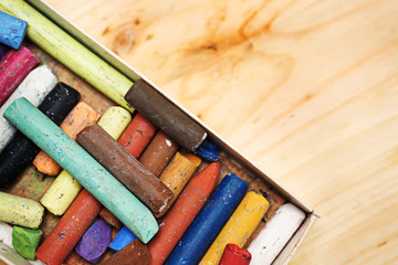 Dry pastels set of crayons