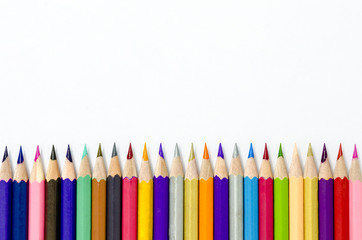 colored pencils on white paper background.