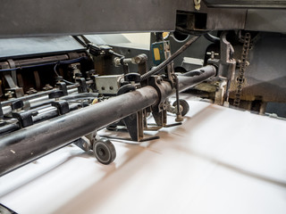 printing press machine in a modern printing house