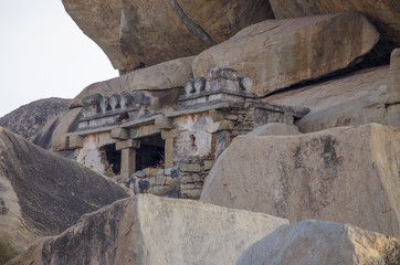 architecture ancient the city of Hampi in India
