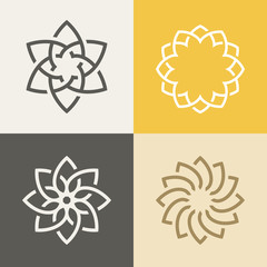 Abstract monogram elegant logo icon vector design. Universal creative premium symbol.