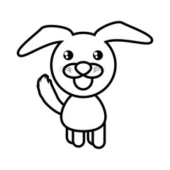 cartoon dog animal outline vector illustration eps 10