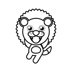 cartoon lion animal outline vector illustration eps 10