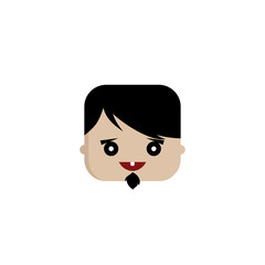 square shape funny expression cartoon head