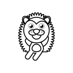 cartoon porcupine animal outline vector illustration eps 10