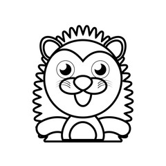 porcupine animal toy outline vector illustration eps 10