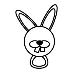 Obraz premium outline bunny head animal vector illustration eps 10