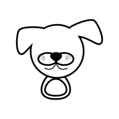 outline dog head animal vector illustration eps 10
