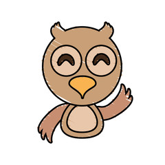 draw owl animal comic vector illustration eps 10