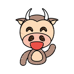 draw cow animal comic vector illustration eps 10