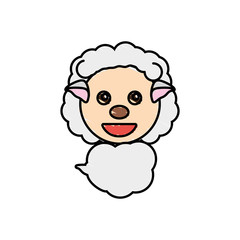 draw sheep animal comic vector illustration eps 10