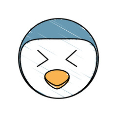 cute penguin drawing animal vector illustration eps 10