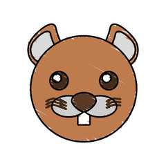 cute beaver drawing animal vector illustration eps 10