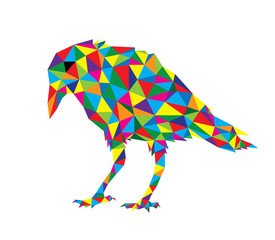 Crow Bird Animal, art vector Silhouettes design