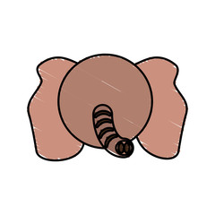 drawing elephant face animal vector illustration eps 10