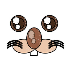 drawing koala kawaii face animal vector illustration eps 10