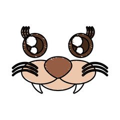 drawing tiger kawaii face animal vector illustration eps 10