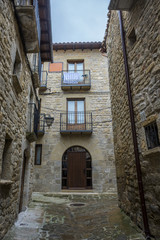 Traditional architecture in Sos del Rey Catolico. It is a historic town and municipality in the province of Zaragoza, Aragon, eastern Spain. 