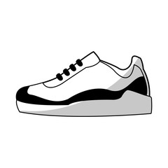 sport shoe icon over white background. vector illustration