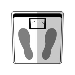 weight scale icon over white background. vector illustration