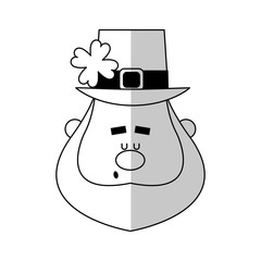 irish leprechaun icon over white background. vector illustration