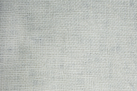 Hand weaving cotton cloth texture, natural fabric. White background