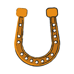 horseshoe icon over white background. vector illustration