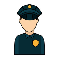 police officer avatar icon vector illustration design