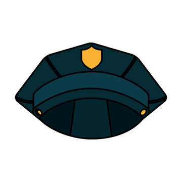 police hat isolated icon vector illustration design